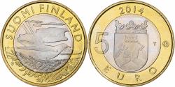 World Coins - Finland, 5 Euro, Le coucou en Carélie, 2014, Vantaa, , Bi-Metallic