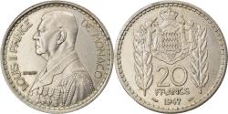 World Coins - Coin, Monaco, Louis II, 20 Francs, Vingt, 1947, Poissy,