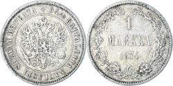World Coins - Coin, Finland, Alexander II, Markka, 1874, Helsinki, , Silver, KM:3.2