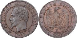 World Coins - France, Napoleon III, 5 Centimes, 1856, Rouen, Bronze, , Gadoury:152