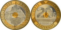 World Coins - Coin, France, Mont Saint Michel, 20 Francs, 1996, Paris, Proof / BE,