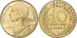 World Coins - France, 10 Centimes, Marianne, 1980, MDP, série FDC, Cupro-aluminium-nickel