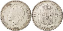 World Coins - Coin, Spain, Alfonso XIII, 5 Pesetas, 1894, Valencia, , Silver, KM:700