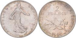 World Coins - France, 2 Francs, Semeuse, 1920, Paris, Silver, , Gadoury:532, KM:845.1