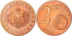 World Coins - Monaco, 2 Euro Cent, 2005, BE, , Copper Plated Steel, Gadoury:MC 173