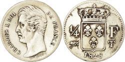World Coins - Coin, France, Charles X, 1/4 Franc, 1828, Nantes, , Silver, KM:722.11