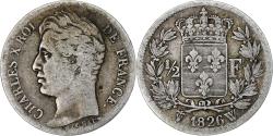 World Coins - France, Charles X, 1/2 Franc, 1826, Lille, Silver, , Gadoury:402