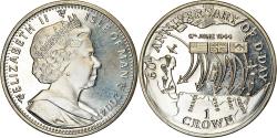 World Coins - Coin, Isle of Man, Elizabeth II, Crown, 2004, Pobjoy Mint, 60ème anniversaire