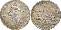 World Coins - France, 50 Centimes, Semeuse, 1917, Paris, Silver, , KM:854