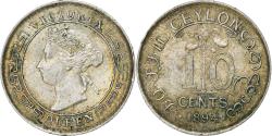 World Coins - Ceylon, Victoria, 10 Cents, 1894, British Royal Mint, Silver, , KM:94