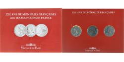 World Coins - France, Coffret 3x 5 Francs, 2000 Ans de Monnaies Françaises (3/3), 2000, BU
