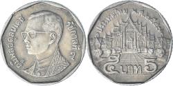 World Coins - Thailand, 5 Baht, 2547, Nickel,
