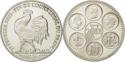 World Coins - France, Medal, Fin du cours légal du Franc, 1er février 2002,