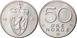 World Coins - Coin, Norway, Olav V, 50 Öre, 1984, , Copper-nickel, KM:418