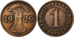 World Coins - Germany, Reichspfennig, 1929, Munich, Aluminum-Bronze,