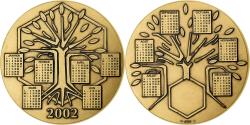 World Coins - France, Medal, Calendrier, Nouvelle Année, Arbre, 2002, Bronze, MDP,