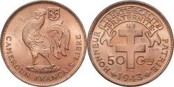 World Coins - Coin, French Equatorial Africa, Cameroun, 50 Centimes, 1943, Pretoria