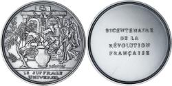 World Coins - France, Medal, Révolution Française, Le Suffrage Universelle, History, 1989