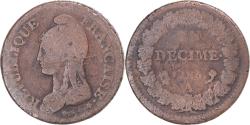 World Coins - Coin, France, Dupré, Decime, AN 5, Paris, , Copper, Gadoury:187