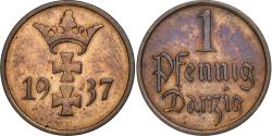 World Coins - DANZIG, Pfennig, 1937, Berlin, Bronze, , KM:140