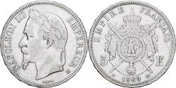 World Coins - France, 5 Francs, Napoléon III, 1869, Strasbourg, Silver,
