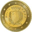 World Coins - Malta, 50 Euro Cent, 2008, Paris, Brass, , KM:130