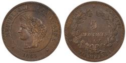 World Coins - Coin, France, Cérès, 5 Centimes, 1885, Paris, , Bronze, KM:821.1