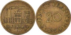 World Coins - Coin, SAARLAND, 20 Franken, 1954