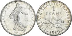 World Coins - Coin, France, Semeuse, Franc, 1919, Paris, , Silver, KM:844.1