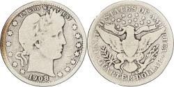 Us Coins - United States, Quarter, Barber Quarter, 1908, Denver, Silver, , KM:114