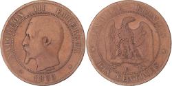 World Coins - Coin, France, Napoleon III, 10 Centimes, 1855, Strasbourg, ancre,