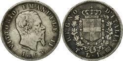World Coins - Coin, Italy, Vittorio Emanuele II, Lira, 1863, Torino, , Silver