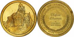 World Coins - France, Medal, L'Église d'Auvers-sur-Oise, Vincent Van Gogh, Vermeil,