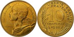 World Coins - France, 10 Centimes, Marianne, 1980, MDP, série FDC, Bronze-Aluminium