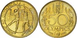 World Coins - Belgium, Token, 50 Olympics, Volley-Ball, 1981, Brass plated steel,
