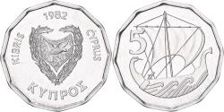 World Coins - Cyprus, 5 Mils, 1982, Aluminum, , KM:50.2