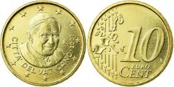 World Coins - VATICAN CITY, 10 Euro Cent, 2007, BU, , Brass, KM:378
