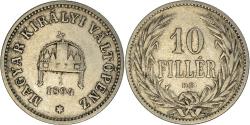World Coins - Coin, Hungary, Franz Joseph I, 10 Filler, 1894, Kormoczbanya, , Nickel