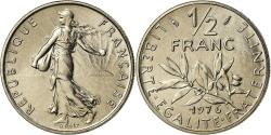World Coins - Coin, France, Semeuse, 1/2 Franc, 1976, Paris, FDC, , Nickel, KM:931.1
