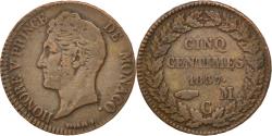 World Coins - Coin, Monaco, Honore V, 5 Centimes, Cinq, 1837, Monaco, , Copper