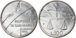 World Coins - Coin, San Marino, 100 Lire, 1990, Rome, , Steel, KM:254
