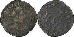 World Coins - France, Henri III, Double Tournois, 1583, Poitiers, Copper, , CGKL:96