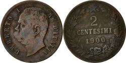 World Coins - Italy, Umberto I, 2 Centesimi, 1900, Rome, , Copper, KM:30