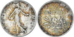 World Coins - Coin, France, Semeuse, 50 Centimes, 1917, Paris, , Silver, KM:854