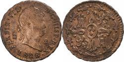 World Coins - Spain, Ferdinand VII, 2 Maravedis, 1828, Segovia, Copper,