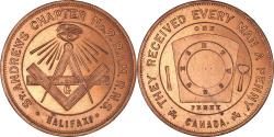 World Coins - Canada, Token, Masonic, Halifax, St Andrew, Chapter Penny, , Copper