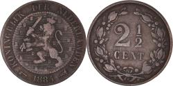 World Coins - Coin, Netherlands, William III, 2-1/2 Cent, 1884, , Bronze, KM:108.1