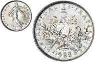 World Coins - Coin, France, Semeuse, 5 Francs, 1988, Paris, , Nickel Clad Copper-Nickel