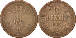 World Coins - Coin, Finland, Alexander II, 10 Pennia, 1865, , Copper, KM:5.1