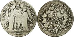 World Coins - Coin, France, Union et Force, 5 Francs, 1796, Bayonne, , Silver